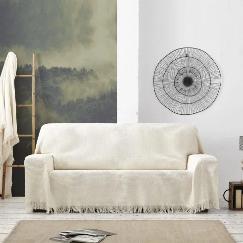 Manta waffle Amazonas | Textura em relevo | Estilo natural e moderno | Lavável na máquina