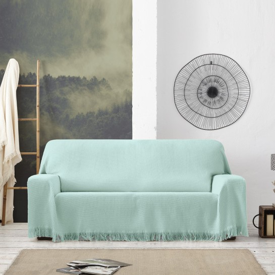 Manta waffle Amazonas | Textura em relevo | Estilo natural e moderno | Lavável na máquina