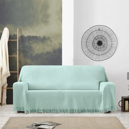 Manta waffle Amazonas | Textura em relevo | Estilo natural e moderno | Lavável na máquina