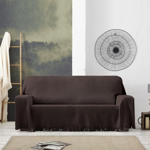 Manta waffle Amazonas | Textura em relevo | Estilo natural e moderno | Lavável na máquina