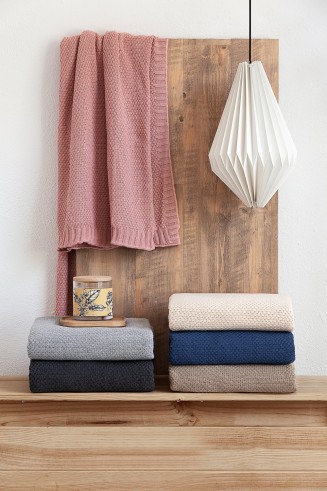 Manta multiusos Cotonet | Textura entrelaçada | Proteção decorativa | Suave e lavável