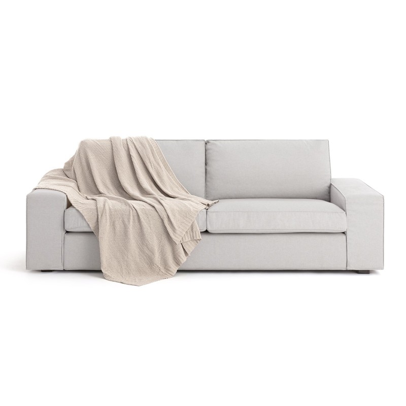 Manta multiusos Cotonet | Textura entrelaçada | Proteção decorativa | Suave e lavável