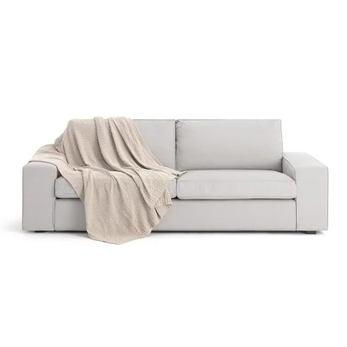 Manta multiusos Cotonet | Textura entrelaçada | Proteção decorativa | Suave e lavável