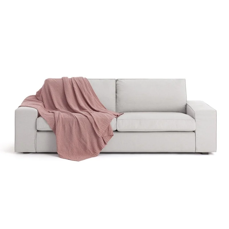 Manta multiusos Cotonet | Textura entrelaçada | Proteção decorativa | Suave e lavável