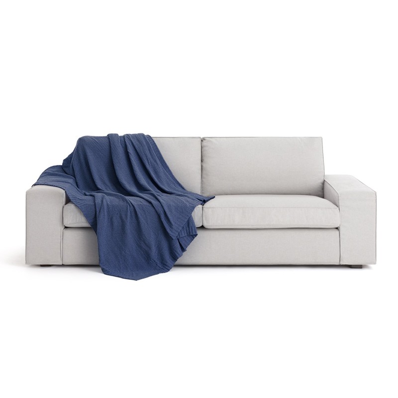 Manta multiusos Cotonet | Textura entrelaçada | Proteção decorativa | Suave e lavável