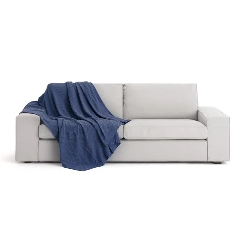 Manta multiusos Cotonet | Textura entrelaçada | Proteção decorativa | Suave e lavável