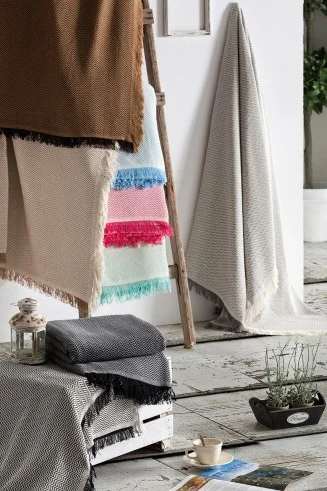 Manta de poltrona Smint | Espinhado elegante | Conforto leve | Lavagem simples