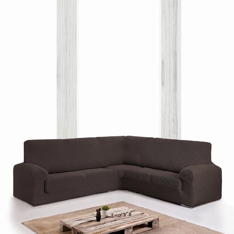 Capa multielástica Roc para Sofá de Canto | Textura moderna | Ajuste perfeito | Lavável na máquina