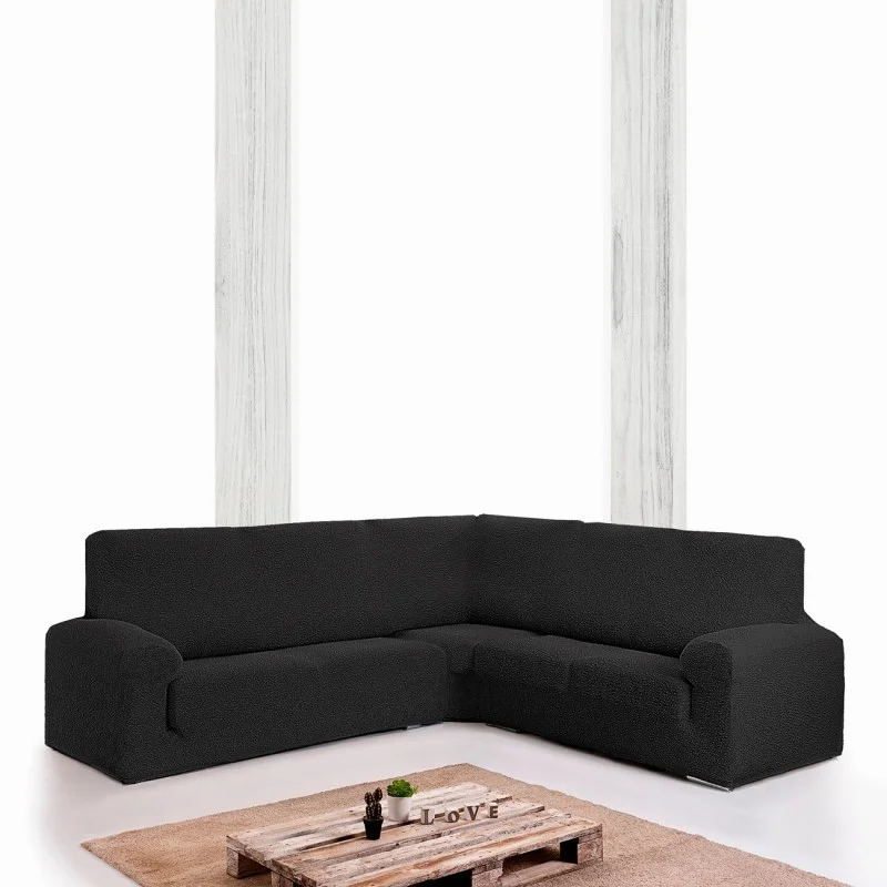 Capa multielástica Roc para Sofá de Canto | Textura moderna | Ajuste perfeito | Lavável na máquina