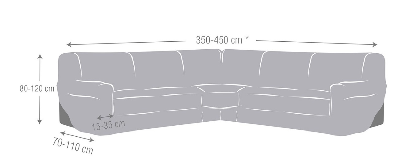 Capa multielástica Roc para Sofá de Canto