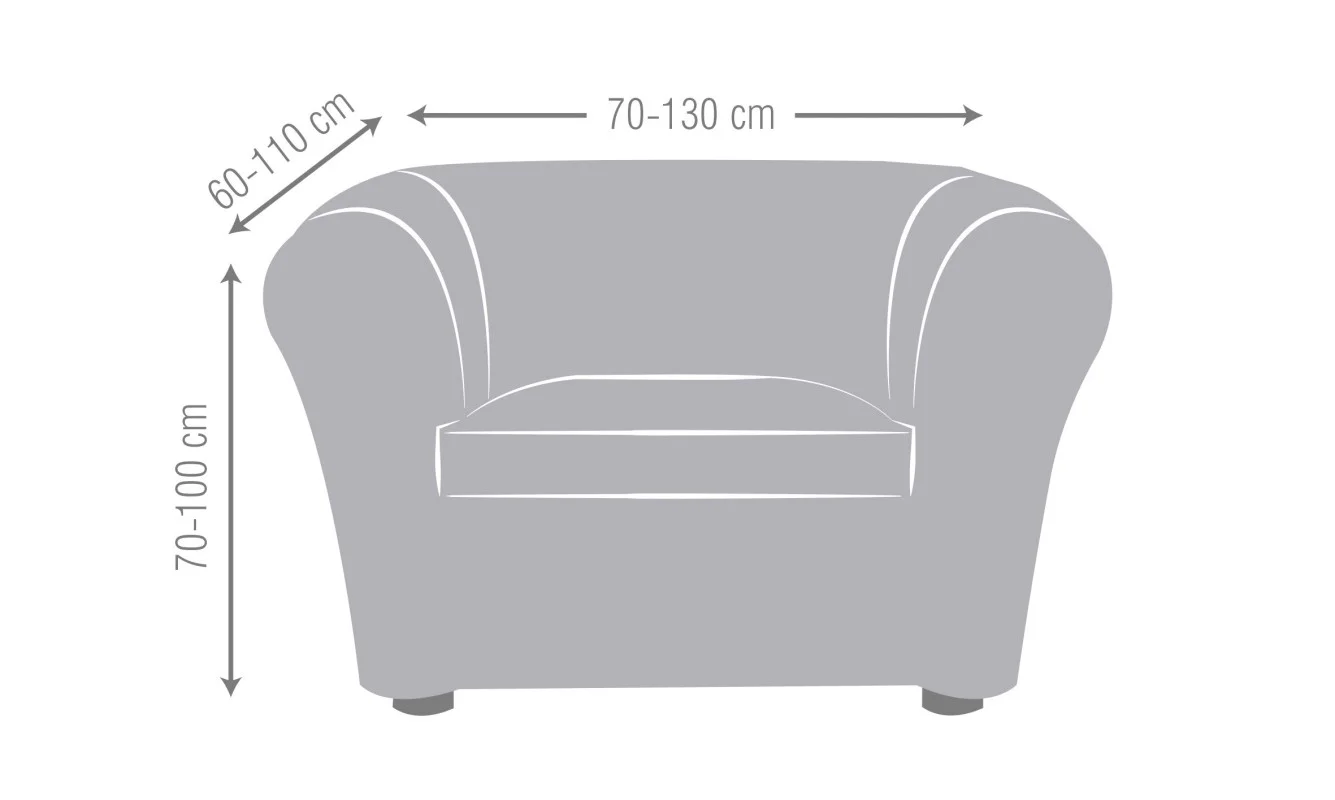 Capa poltrona Chester Roc | Tecido superelástico | Ajuste perfeito | Lavagem simples