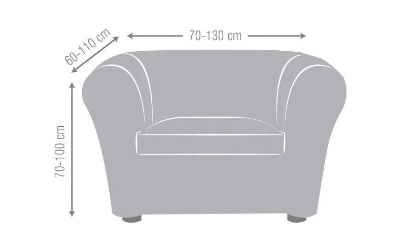 Capa poltrona Chester Roc | Tecido superelástico | Ajuste perfeito | Lavagem simples