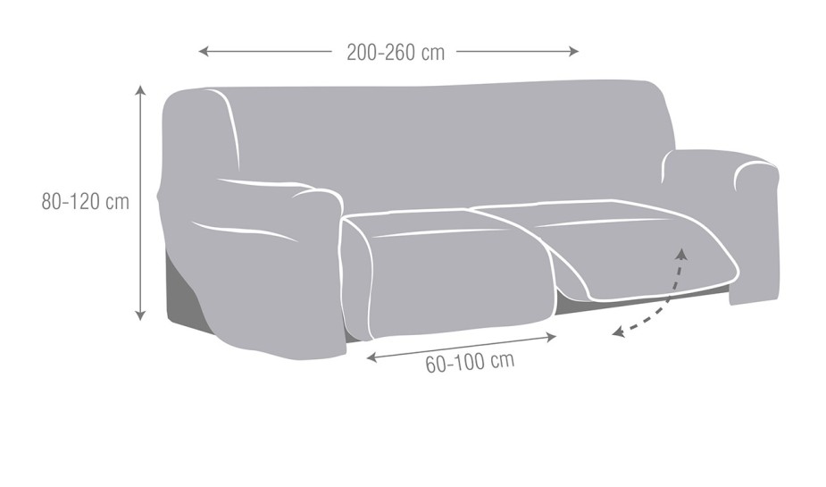 Capa super elástica para sofá relax modelo Jaz