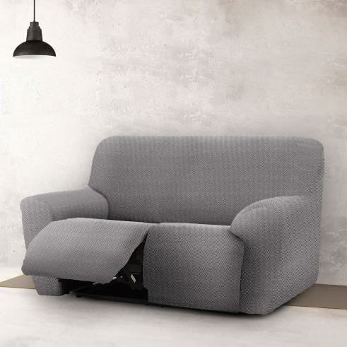Sofá relax elástico Jaz | Tecido espinhado resistente | Ajuste impecável | Compatível com relax 2-3 lugares