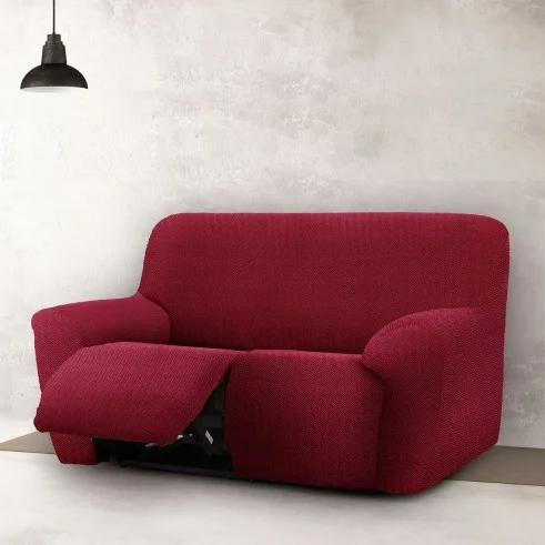 Sofá relax elástico Jaz | Tecido espinhado resistente | Ajuste impecável | Compatível com relax 2-3 lugares