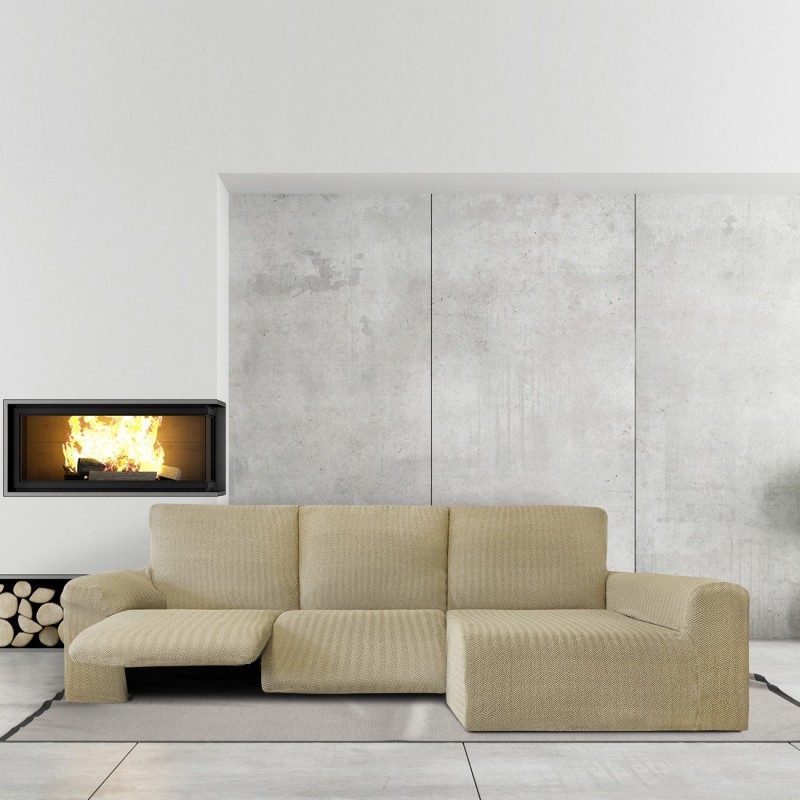 Chaise longue relax elástica Jaz | Tecido espinhado | Ajuste funcional | Proteção completa e lavável Chaise longue relax elástica Jaz | Tecido espinhado | Ajuste funcional | Proteção completa e lavável