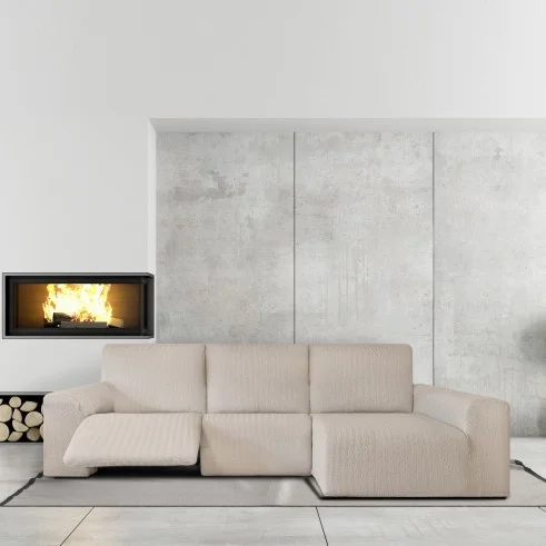Chaise longue relax elástica Jaz | Tecido espinhado | Ajuste funcional | Proteção completa e lavável
