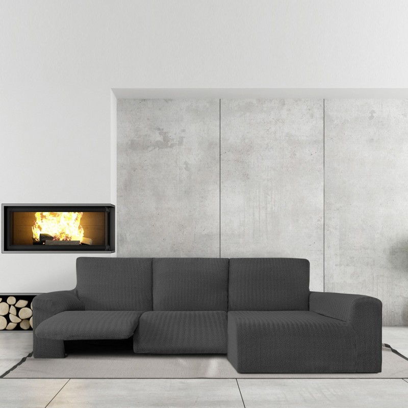 Chaise longue relax elástica Jaz | Tecido espinhado | Ajuste funcional | Proteção completa e lavável Chaise longue relax elástica Jaz | Tecido espinhado | Ajuste funcional | Proteção completa e lavável