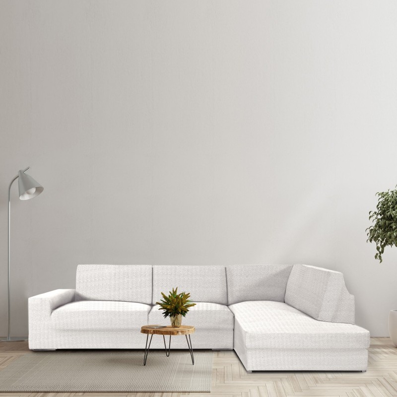 Chaise longue de canto espinhado Jaz | Cobertura total | Elegância moderna | Lavável na máquina