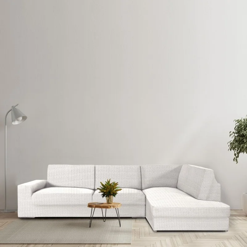 Chaise longue de canto espinhado Jaz | Cobertura total | Elegância moderna | Lavável na máquina Chaise longue de canto espinhado Jaz | Cobertura total | Elegância moderna | Lavável na máquina