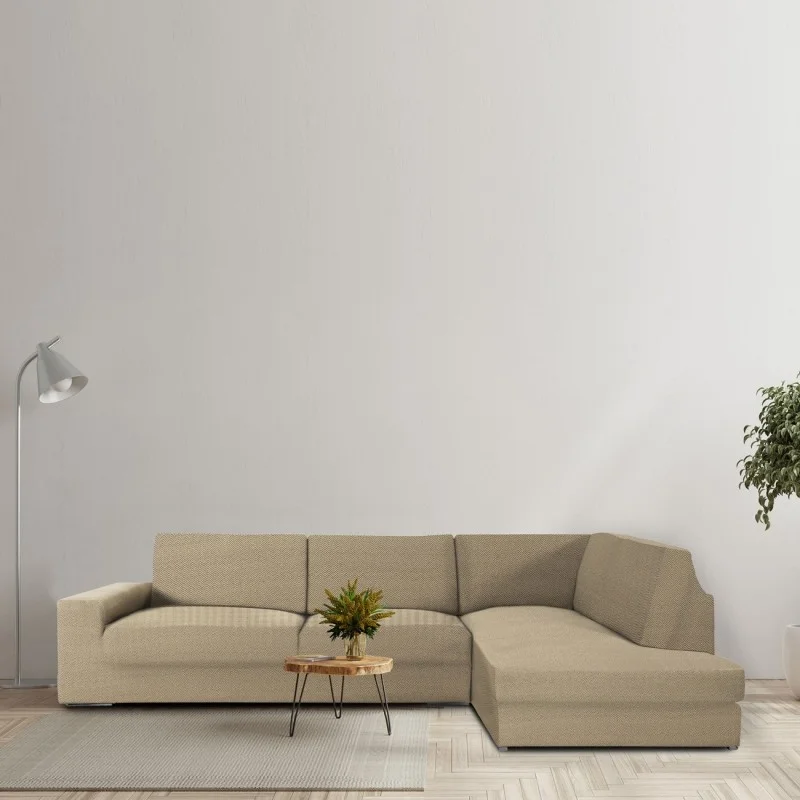 Chaise longue de canto espinhado Jaz | Cobertura total | Elegância moderna | Lavável na máquina Chaise longue de canto espinhado Jaz | Cobertura total | Elegância moderna | Lavável na máquina