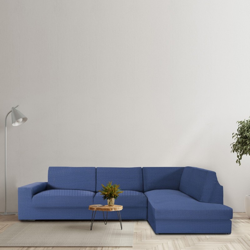Chaise longue de canto espinhado Jaz | Cobertura total | Elegância moderna | Lavável na máquina Chaise longue de canto espinhado Jaz | Cobertura total | Elegância moderna | Lavável na máquina