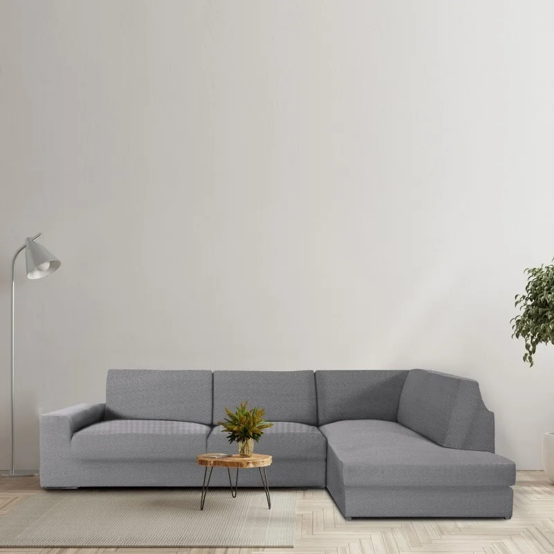 Chaise longue de canto espinhado Jaz | Cobertura total | Elegância moderna | Lavável na máquina Chaise longue de canto espinhado Jaz | Cobertura total | Elegância moderna | Lavável na máquina