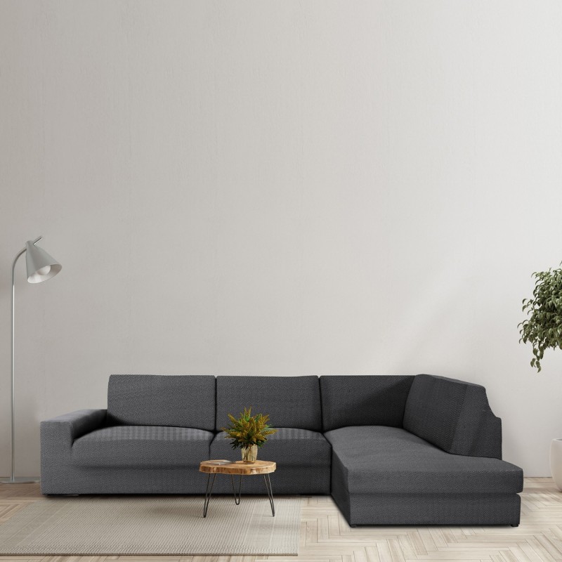 Chaise longue de canto espinhado Jaz | Cobertura total | Elegância moderna | Lavável na máquina Chaise longue de canto espinhado Jaz | Cobertura total | Elegância moderna | Lavável na máquina