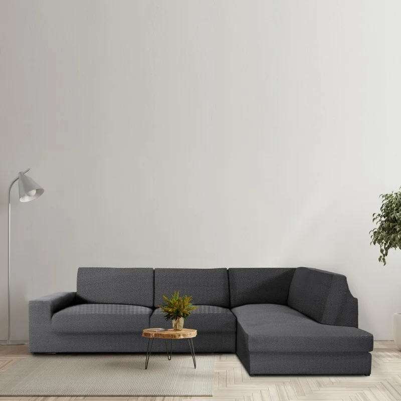 Chaise longue de canto espinhado Jaz | Cobertura total | Elegância moderna | Lavável na máquina Chaise longue de canto espinhado Jaz | Cobertura total | Elegância moderna | Lavável na máquina