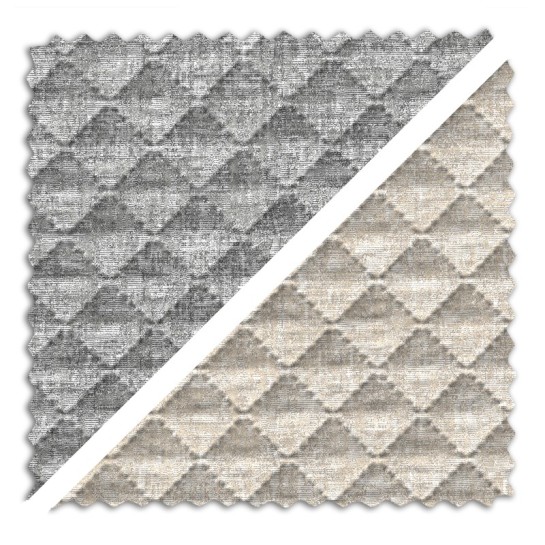 Tecido jacquard acolchoado Mist | Reversível bicolor | 270?cm sem cedência | Design acolhedor