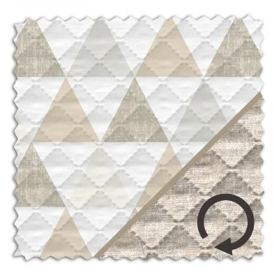 Tecido Jacquard acolchoado reversível a metro, modelo nórdico