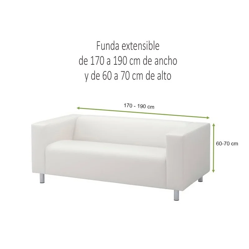 Capa de sofá bielástica para sofá Klippan ou de braço alto, modelo Aruba Capa de sofá bielástica para sofá Klippan ou de braço alto, modelo Aruba