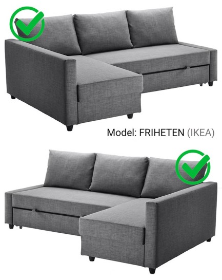 Capa almofadada para sofá-cama Ikea Friheten
