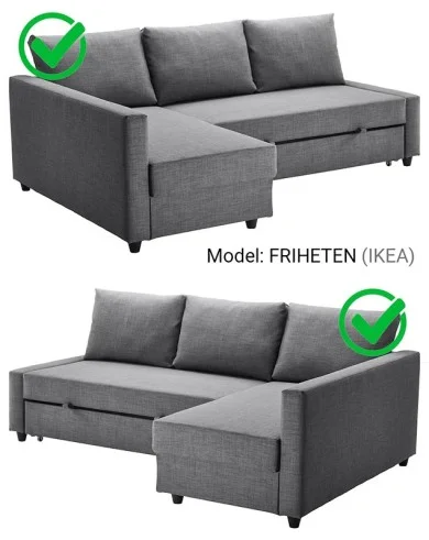 Capa almofadada para sofá-cama Ikea Friheten