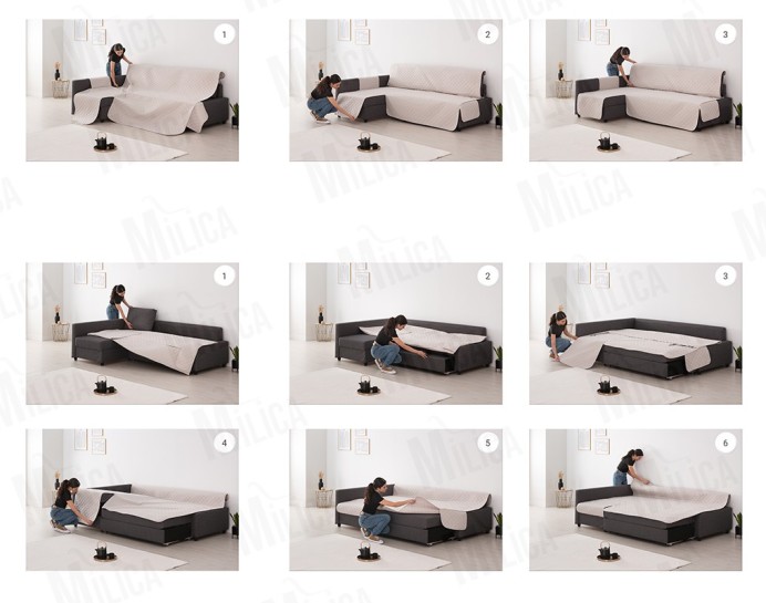 Capa almofadada para sofá-cama Ikea Friheten