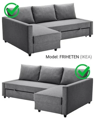 Capa almofadada para o sofá-cama Friheten da Ikea, modelo Couch Cover.