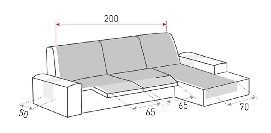 Funda acolchada Modelo Couch Cover para Chaise Longue relax