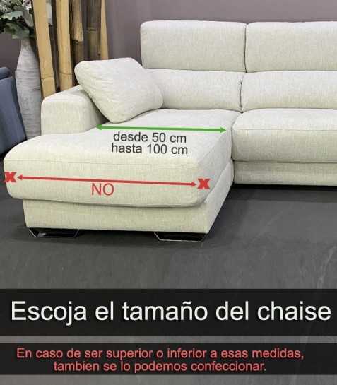 Capa acolchoada personalizada para chaise Relax modelo Noruega