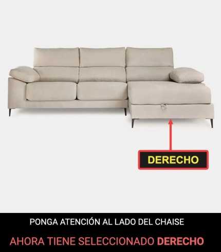 Funda acolchada a medida para Chaise modelo Noruega