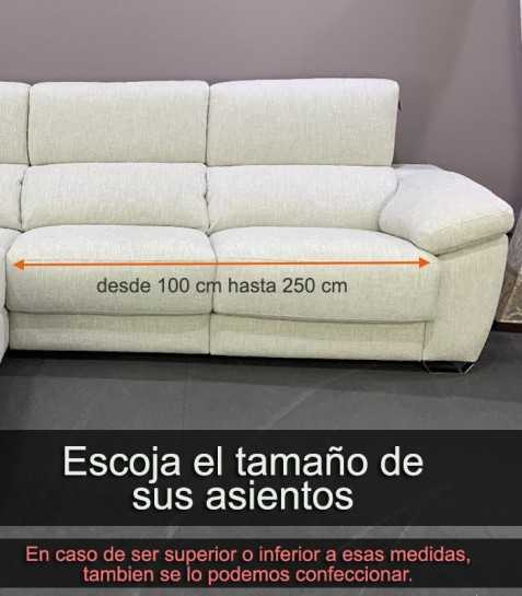 Funda acolchada a medida para Chaise modelo Noruega