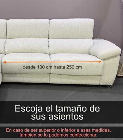 Funda acolchada a medida para Chaise modelo Noruega
