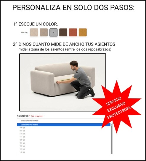 Funda acolchada a medida para Sofá modelo Noruega