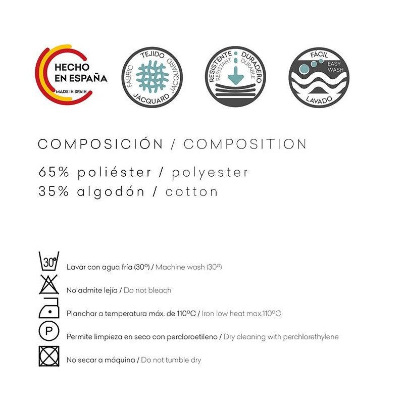 Funda chenilla con cremallera para cojín modelo Mid