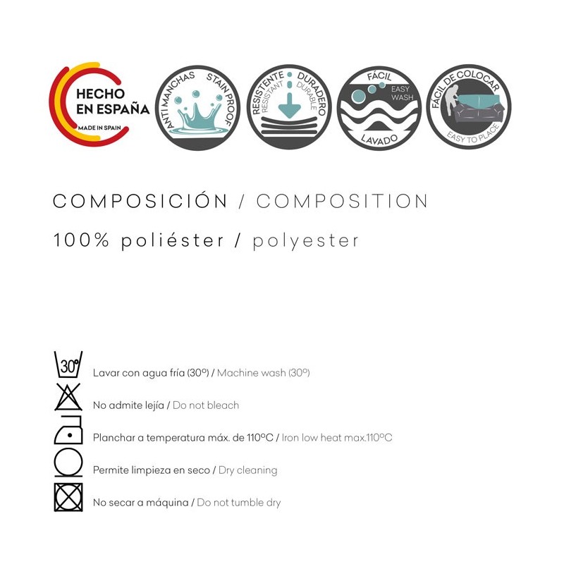 Funda de cojín anti manchas con cremallera modelo Turín