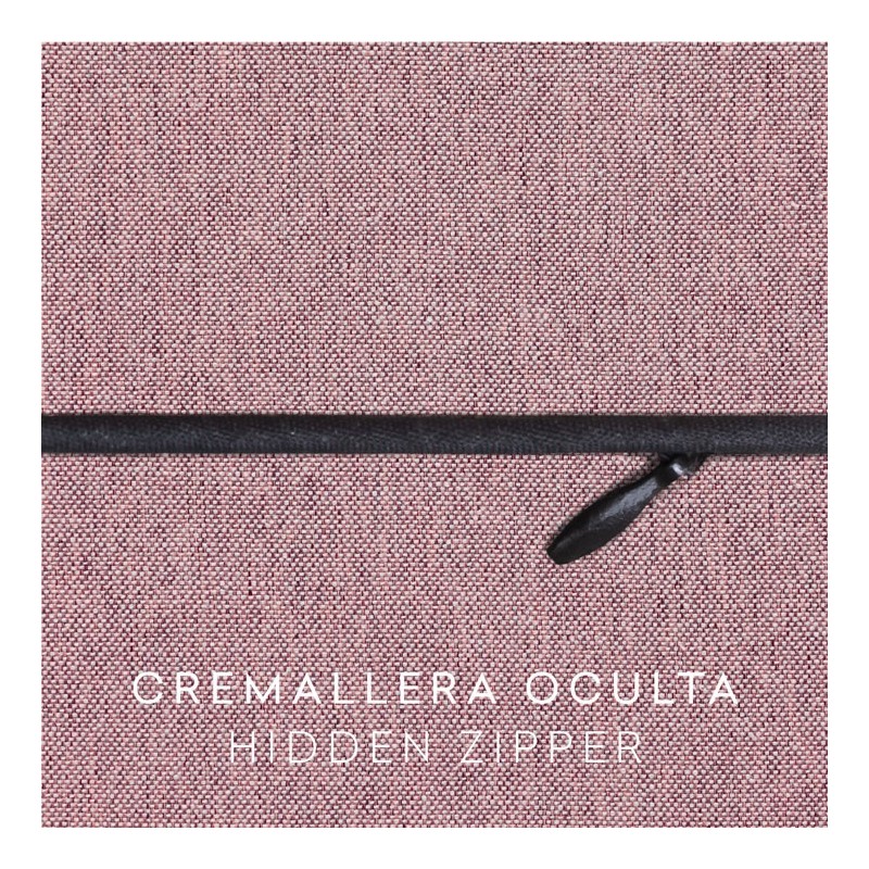 Funda chenilla con cremallera para cojín modelo Valeria