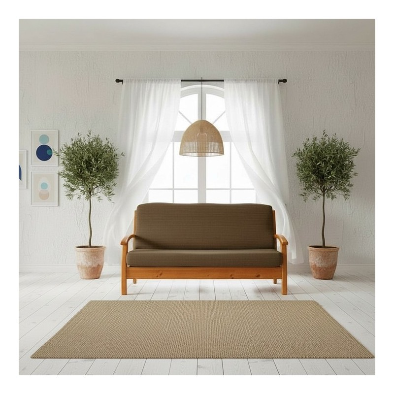 Funda elástica para sofá cama nido con brazos de madera – Modelo Aquiles