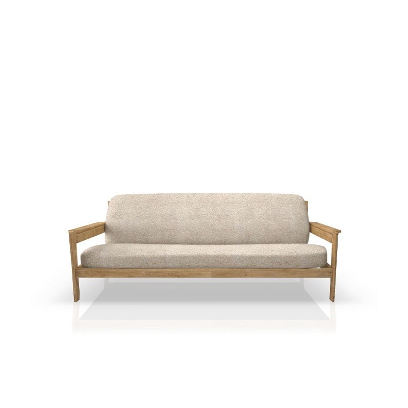 Funda superelástica para sofá cama nido con brazos de madera – Modelo Roc