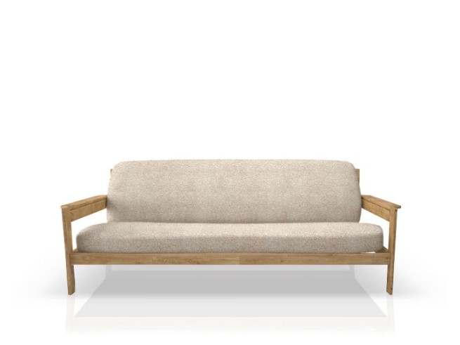 Funda superelástica para sofá cama nido con brazos de madera – Modelo Roc