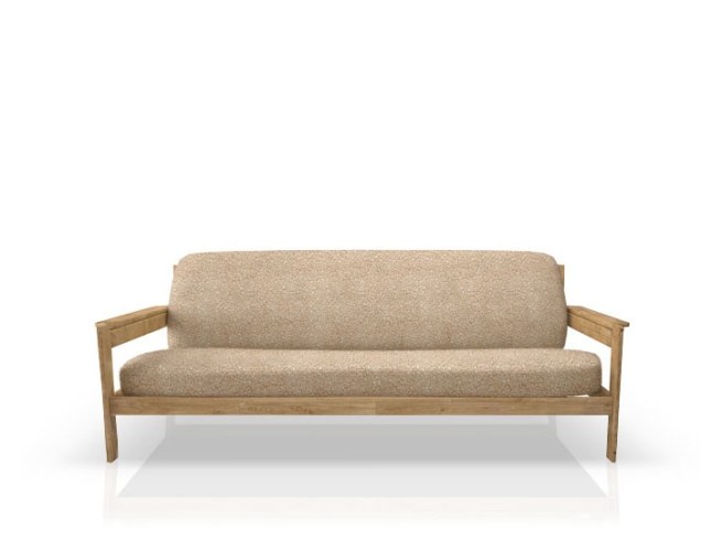 Funda superelástica para sofá cama nido con brazos de madera – Modelo Roc