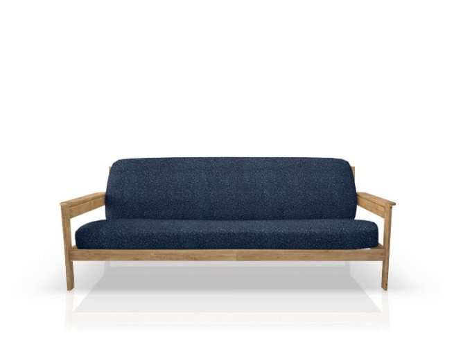 Funda superelástica para sofá cama nido con brazos de madera – Modelo Roc
